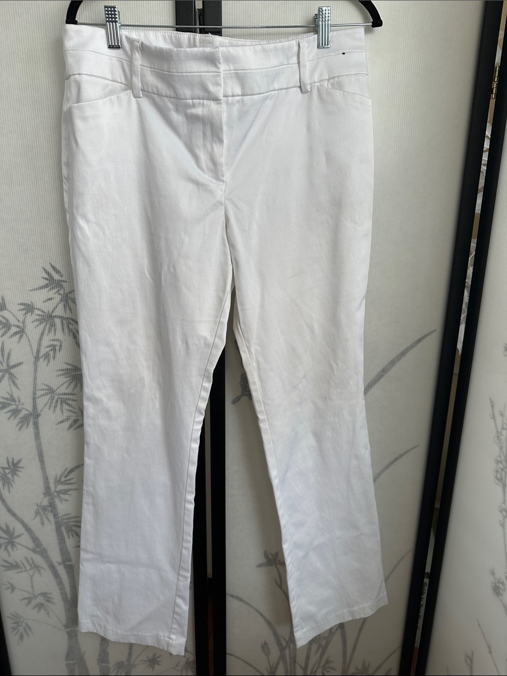 Straight Leg White Women’s Jeans — Mid-Rise Stretch